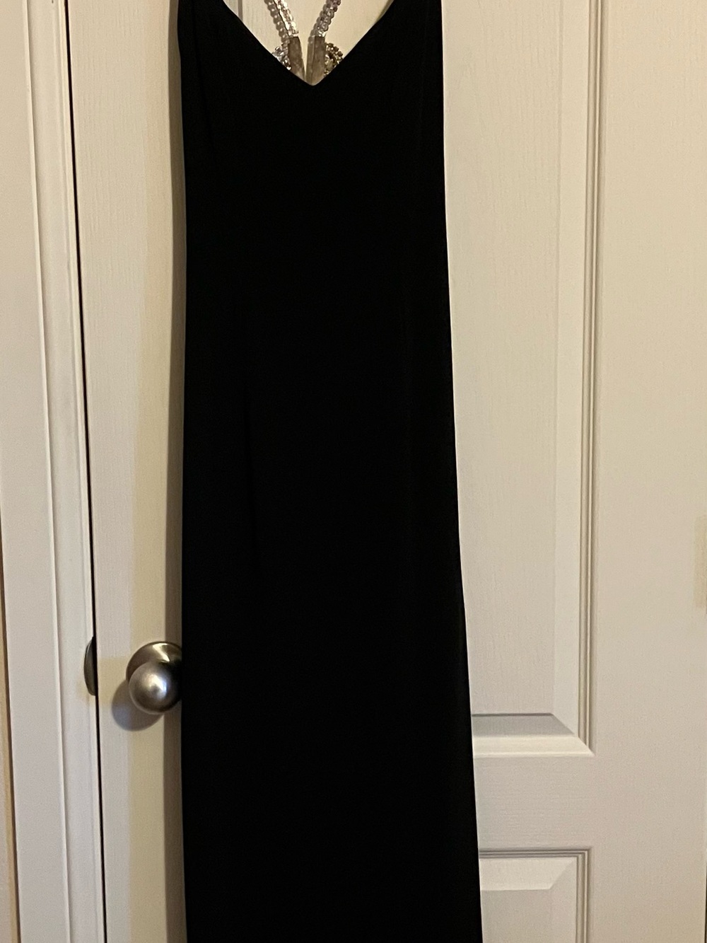 Cache Black Prom Dress with Beaded Straps